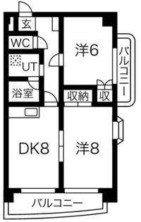 ロイヤルアサノ【2階】の間取り