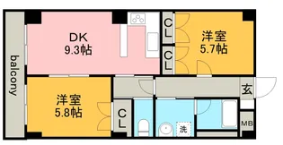 クレセール松岡2【4階】の間取り