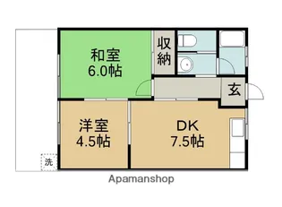 サンハイツ開明【1階】の間取り