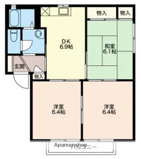 エトワール水附【1階】の間取り