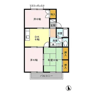 セジュールスギモト A【202号室】の間取り