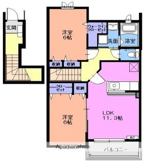 ブライトB【2階】の間取り