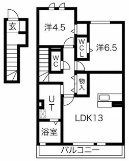 ワダニシムジュー【2階】の間取り