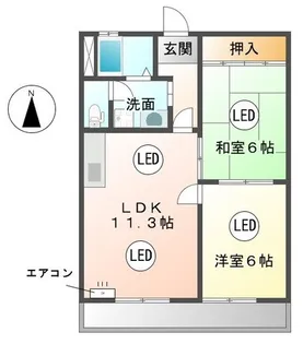 サンハイツ栄【3階】の間取り