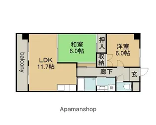 アネックス西町【6階】の間取り