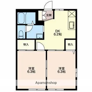 フレグランス五城【1階】の間取り
