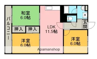 平島ハイツ【3階】の間取り
