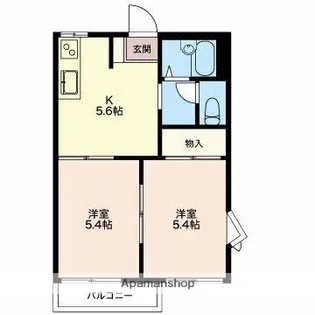 ドエル森本【1階】の間取り