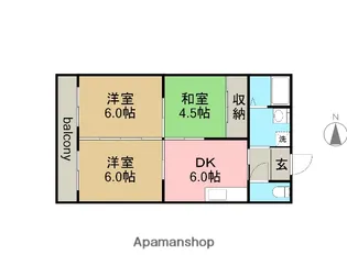 サンライズアサノ【3階】の間取り