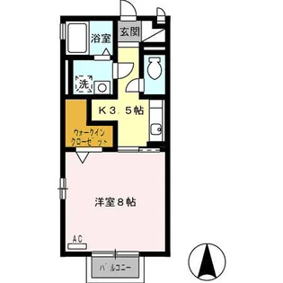 リベルテ末広【2階】の間取り