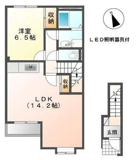 エスポアタウン・UK【2階】の間取り