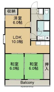 メゾンパークサイド【3階】の間取り