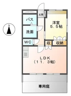 メルヴェール【1階】の間取り