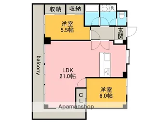 サンストリート松降【4階】の間取り