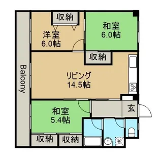 サンストリート松降【2階】の間取り