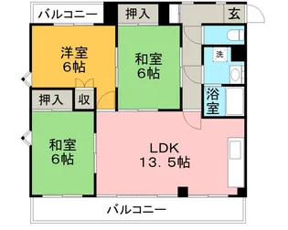 サンストリート松降【4階】の間取り