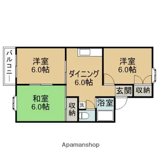 ジュネス2号館【2階】の間取り
