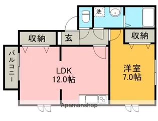 ラヴィーヌ【202号室】の間取り