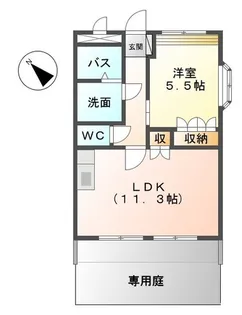 ロイヤルガーデンKⅡ【1階】の間取り