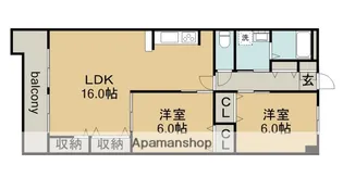 愛知県一宮市三条字ヱグロ【マンション】の間取り