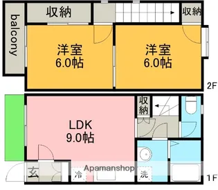 愛知県一宮市今伊勢町馬寄字観音堂【アパート】の間取り