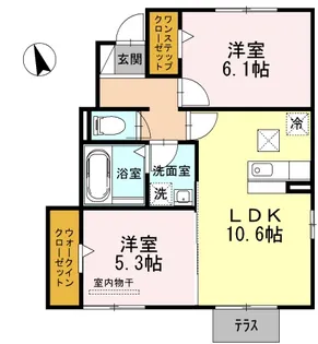 ハルトリーゲル アネックス【1階】の間取り