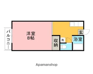 フラッツウサミ【1階】の間取り