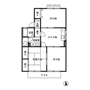 セジュールスギモト B【2階】の間取り