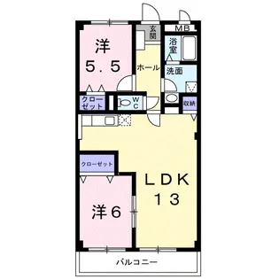 フロラシオンAⅠ【2階】の間取り