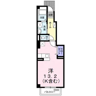 プーリヴァーA【1階】の間取り