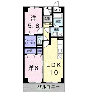 サン クレッテ【2階】の間取り