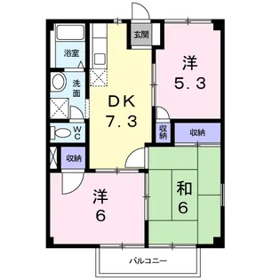 グリーンハイツ昭和【2階】の間取り