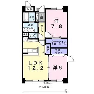 ザ ウィング S【5階】の間取り