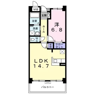 ザ・ウィング S【4階】の間取り