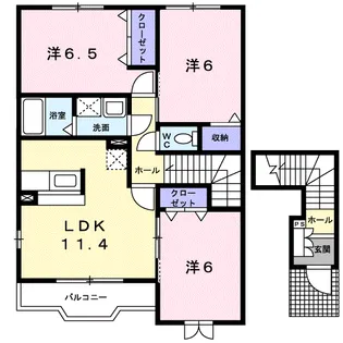 カーサ花水木B【2階】の間取り