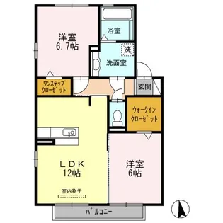 モーリD【2階】の間取り