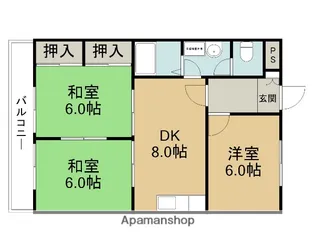 メゾン旭【2階】の間取り