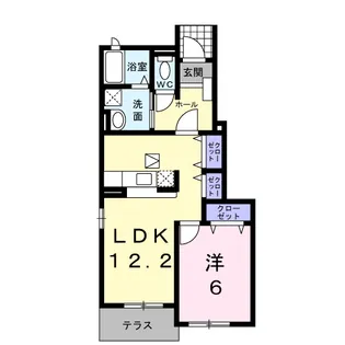 デン ファーレA【1階】の間取り
