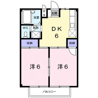 サンハイツB【2階】の間取り
