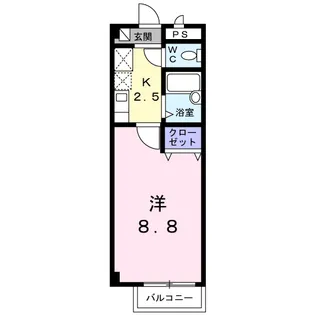 リュエル・サンセール【2階】の間取り