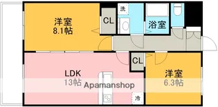 プリミエール大和【3階】の間取り