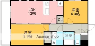 プリミエール大和【1階】の間取り