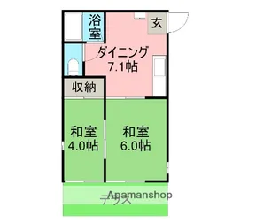 グリーンコーポ春明北【1階】の間取り