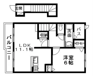 フレイムA【2階】の間取り