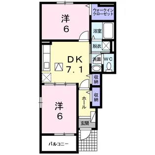 アドーラ木曽川 Ⅳ【1階】の間取り