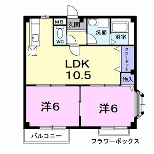 ニューシティ藤美【2階】の間取り