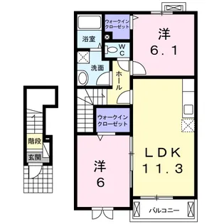ブルー ムーン【2階】の間取り