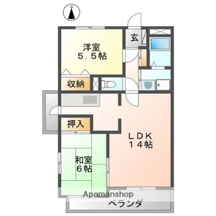 パークサイド野村【3階】の間取り