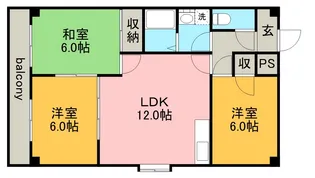 アピカル千王【4階】の間取り