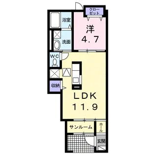 フローラA【1階】の間取り
